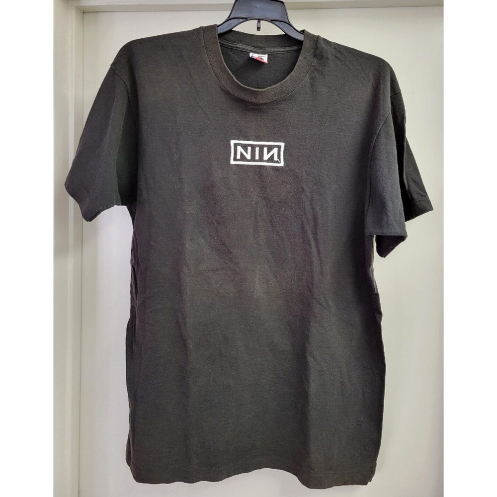 VTG 1991 Nine Inch Nails XL Tour Band Rock Shirt Embroidered Pretty Hate Machine
